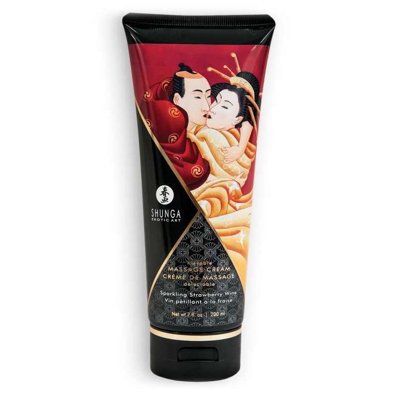 Shunga Massage Cream Sparkling Strawberry Wine 200Ml