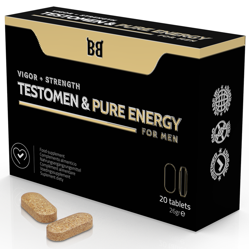 Testomen & Pure Energy potencijos didinimo priemonė vyrams, 20 kapsulių