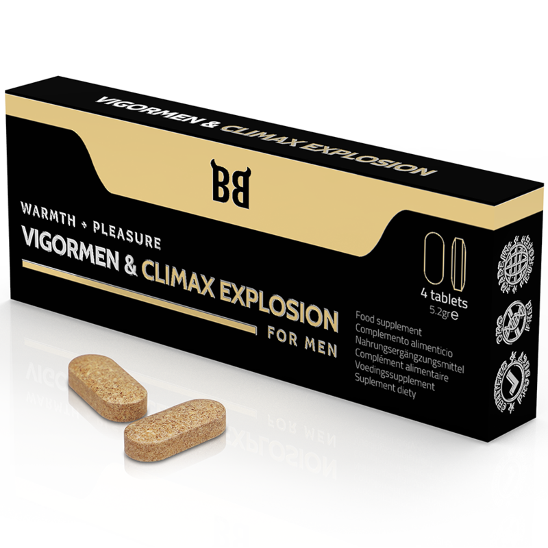 Vigormen & Climax Explosion Suurempi Nautinto Miehille 4 Kapselia
