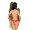 Pihe-puha, ágyékkivágásos bugyi Naughty Valentine Penthouse piros 40-42 L/XL
