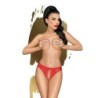 Pihe-puha, ágyékkivágásos Naughty Valentine Penthouse bugyi piros színben, 38-40 M/L méret