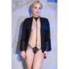 Tanga s obojkem Cr-4385 Černá 36-40 S/L