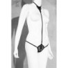 Tanga s obojkem Cr-4385 Černá 36-40 S/L