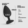 Cuore Plug Anal Grande Com 4 Joias Intercambiáveis Crushious