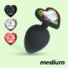 Cuore Plug Anal Médio Com 4 Joias Intercambiáveis Crushious