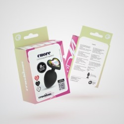 Cuore Plug Anal Médio Com 4 Joias Intercambiáveis Crushious