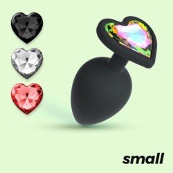 Cuore Plug Anal Pequeño Con 4 Joyas Intercambiables Crushious