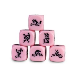 Dado con posizioni sessuali rosa