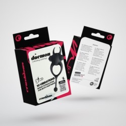 Daemon Penisring med Vibration Sort Crushious