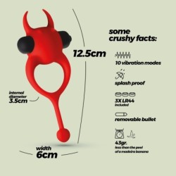 Daemon Anell Penil Amb Vibració Vermell Crushious