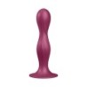 Kinetinis Dildo su Dvigubu Kamuoliuku-R Svorinis Dildo Raudonas Satisfyer
