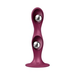 Kinetické dildo Double Ball-R Weighted Dildo Červené Satisfyer