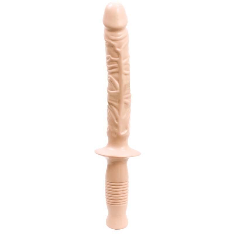 Vit Manhandler Dildo med Handtag