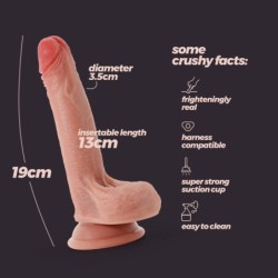 Skysto silikono dildo Inviktus 7 Crushious Piel
