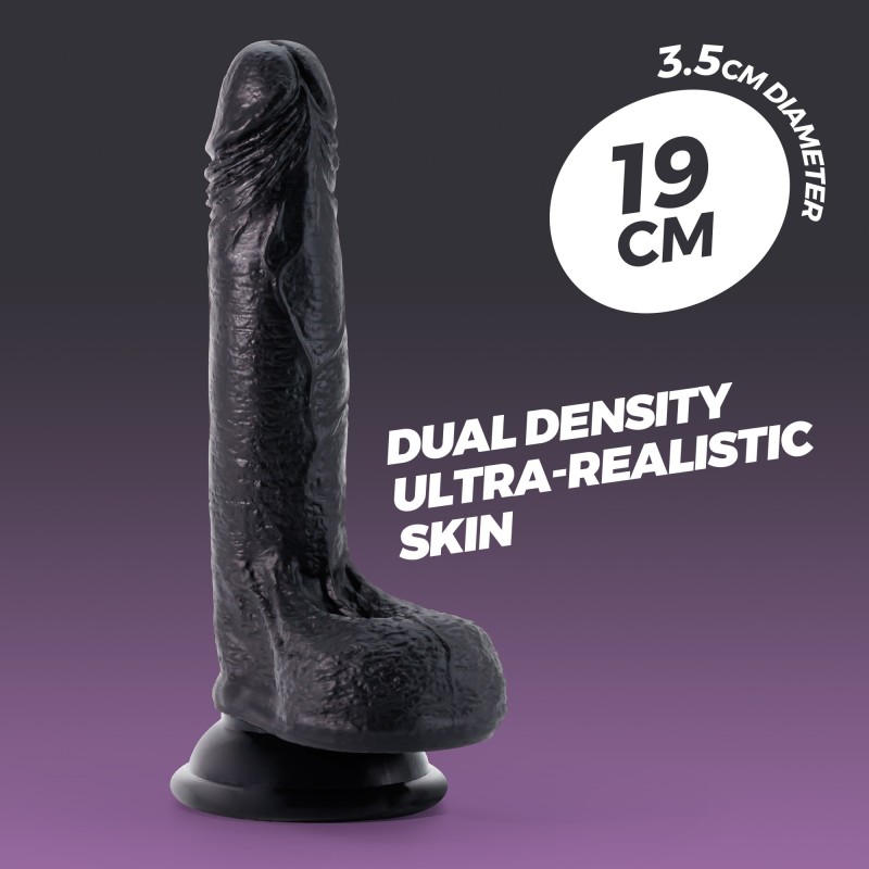 Gode en silicone liquide Inviktus 7 Crushious Noir