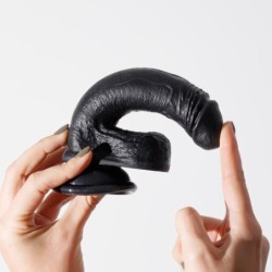 Šķidrā silikona dildo Inviktus 7 Crushious Melns