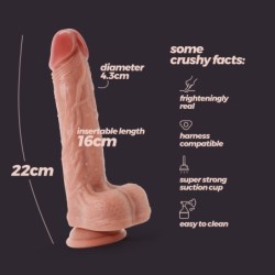 Šķidrā silikona dildo Inviktus 8,5 Crushious Āda