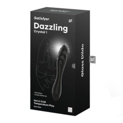 Dildo De Vidre Dazzling Crystal 1 Negre Satisfyer
