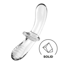 Dildo De Vidre Double Crystal Transparent Satisfyer
