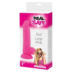 Pénis Em Silicone Real Safe Rod Large Rosa