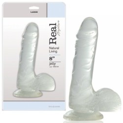 Realistični penis Rapture Fire Passion 8'' Prozirni