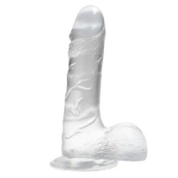 Realistický penis Rapture Fire Passion 8'' Transparentný