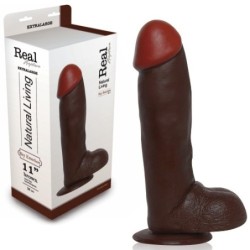 Realistični penis Real Rapture Sky Emotion 11'' Črn