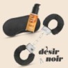 Désir Noir Conjunto De Algemas + Venda de Cetim E Lubrificante Com Efeito de Aquecimento Crushuious