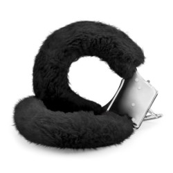 Désir Noir Set med Handbojor + Ögonbindel i Satin och Värmande Glidmedel från Crushuious