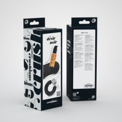 Désir Noir Conjunto De Algemas + Venda de Cetim E Lubrificante Com Efeito de Aquecimento Crushuious