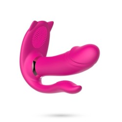 Estimulador Com Comando Sem Fio Fritz Crushious Rosa