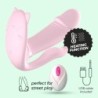 Estimulador Com Comando Sem Fio Fritz Crushious Rosa Pastel