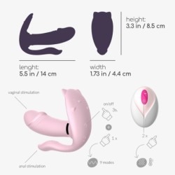 Stimulator S Daljinskim Upravljačem Fritz Crushious Pastelno Ružičasti