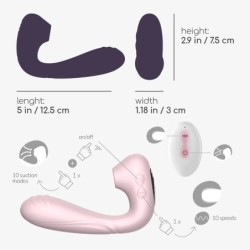 Stimulator med trådløs fjernbetjening Pookie + Crushious Rosa