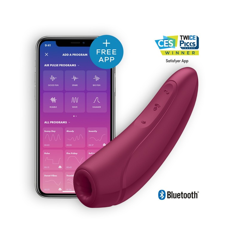 Curvy 1+ Stimulator med App Satisfyer Rödrosa