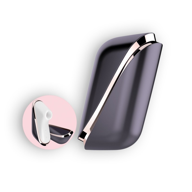 Klitorio stimuliatorius Pro Traveler su vibracija ir USB įkrovikliu Satisfyer