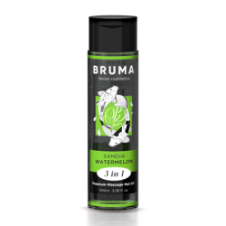 Huile de Massage Premium Effet Chaleur Goût Pastèque 3 En 1 - 100 Ml