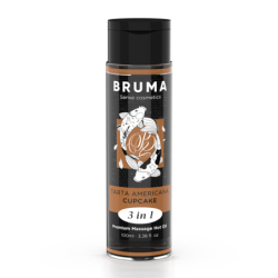 Aceite De Masaje Premium Efecto Calor Sabor Tarta Americana 3 En 1 - 100 Ml