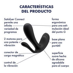 G taško ir analinis stimuliatorius Top Secret + su programėle Satisfyer, juodas