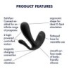 G taško ir analinis stimuliatorius Top Secret + su programėle Satisfyer, juodas