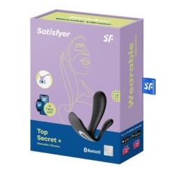 G taško ir analinis stimuliatorius Top Secret + su programėle Satisfyer, juodas