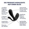 G taško ir analinis stimuliatorius Top Secret + su programėle Satisfyer, juodas