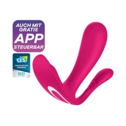 G-punkta un anālās atveres stimulators Top Secret + ar lietotni Satisfyer rozā