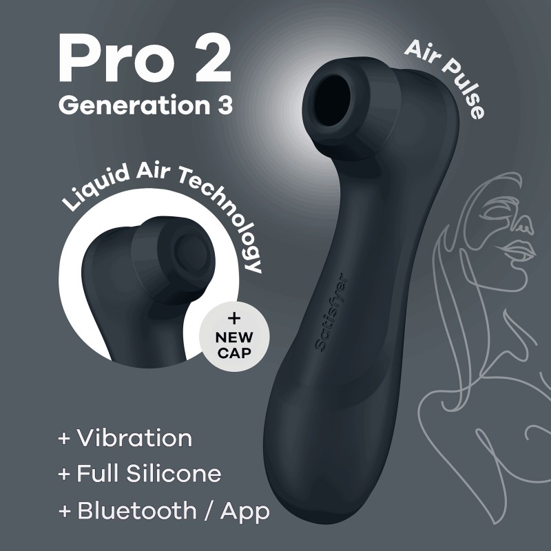 Estimulador Pro 2 Gen 3 Satisfyer Com Connect App Preto