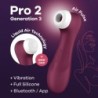 Ερεθιστής Pro 2 Gen 3 Satisfyer Με Connect App Κόκκινο Μπορντό