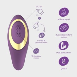 Estimulador Recargable Moanstar Con Regalo De Lubricante A Base De Agua Crushious