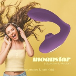 Estimulador Recargable Moanstar Con Regalo De Lubricante A Base De Agua Crushious