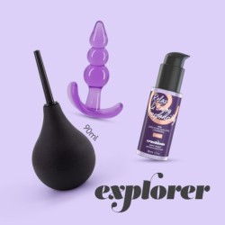 Explorer Anal Zuhany 90Ml Anal Síkosítóval 50Ml És The Plunger Crushious Anal Plug