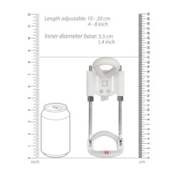 Peniksen venytyslaite vetovoimalla Penis Extender Pumped Valkoinen