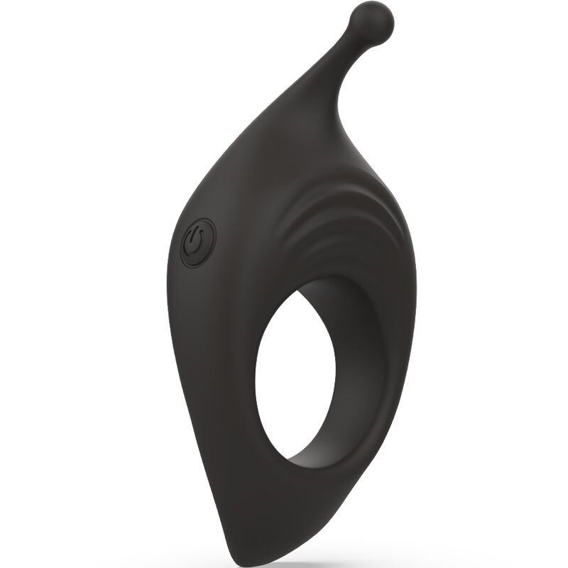 Bcharmed Rhythm Infinite Deluxe Obroček za penis 15 Vibracij Črn